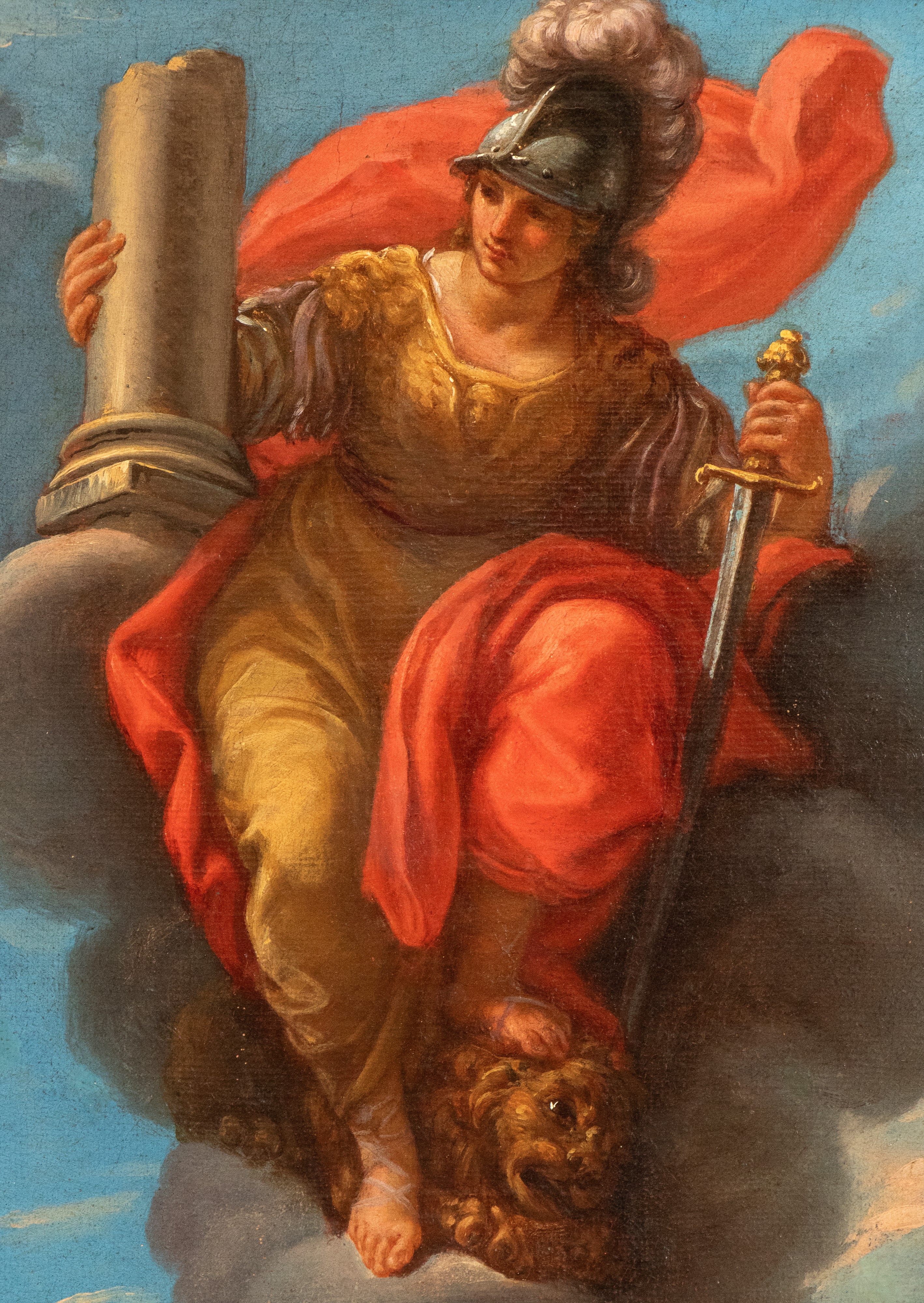 a) Allegoria della Prudenza; b) Allegoria della Fortezza. Coppia di dipinti