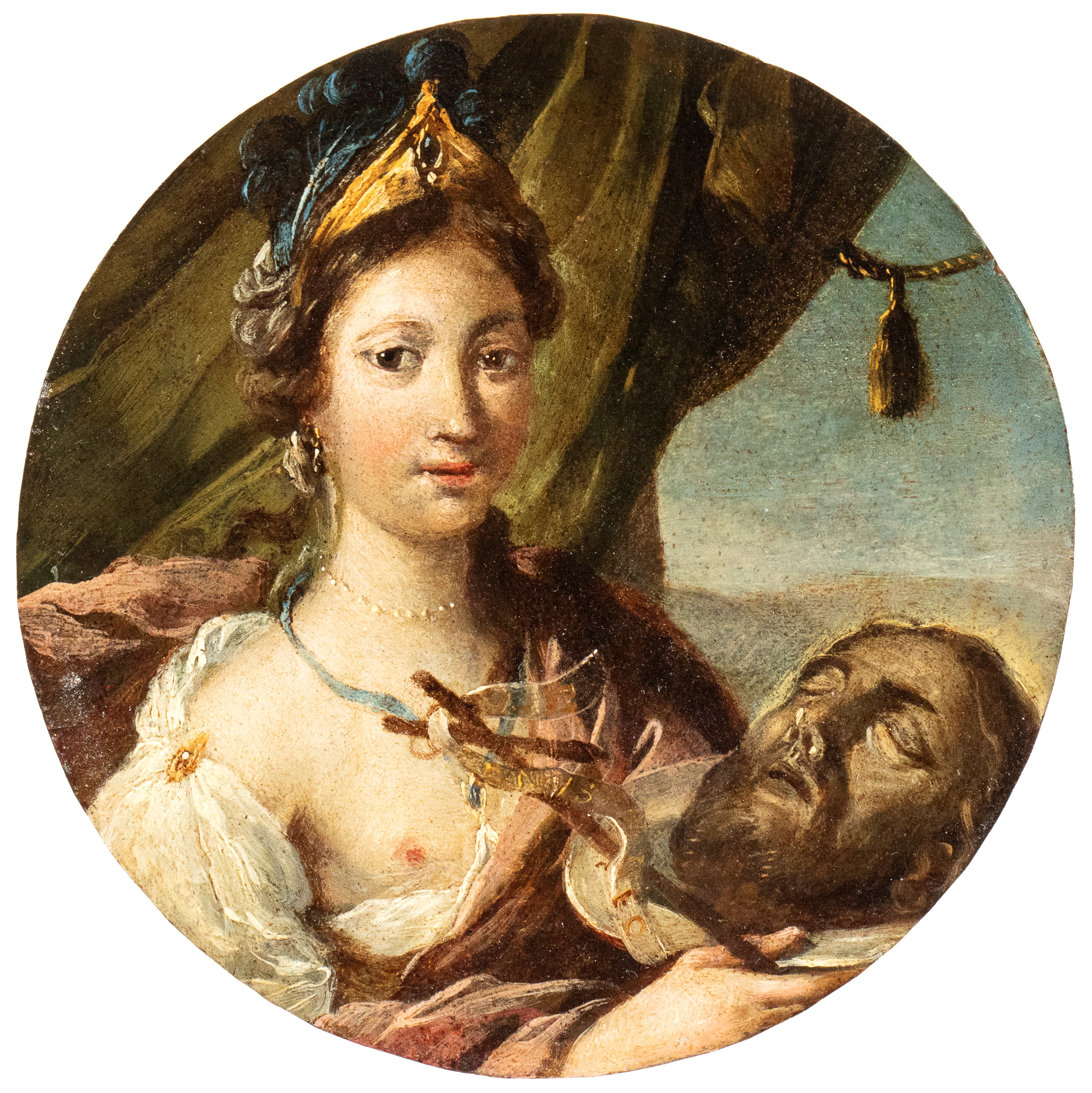 a) Giuditta con la testa di Oloferne; b) Erodiade con la testa del Battista. Coppia di dipinti