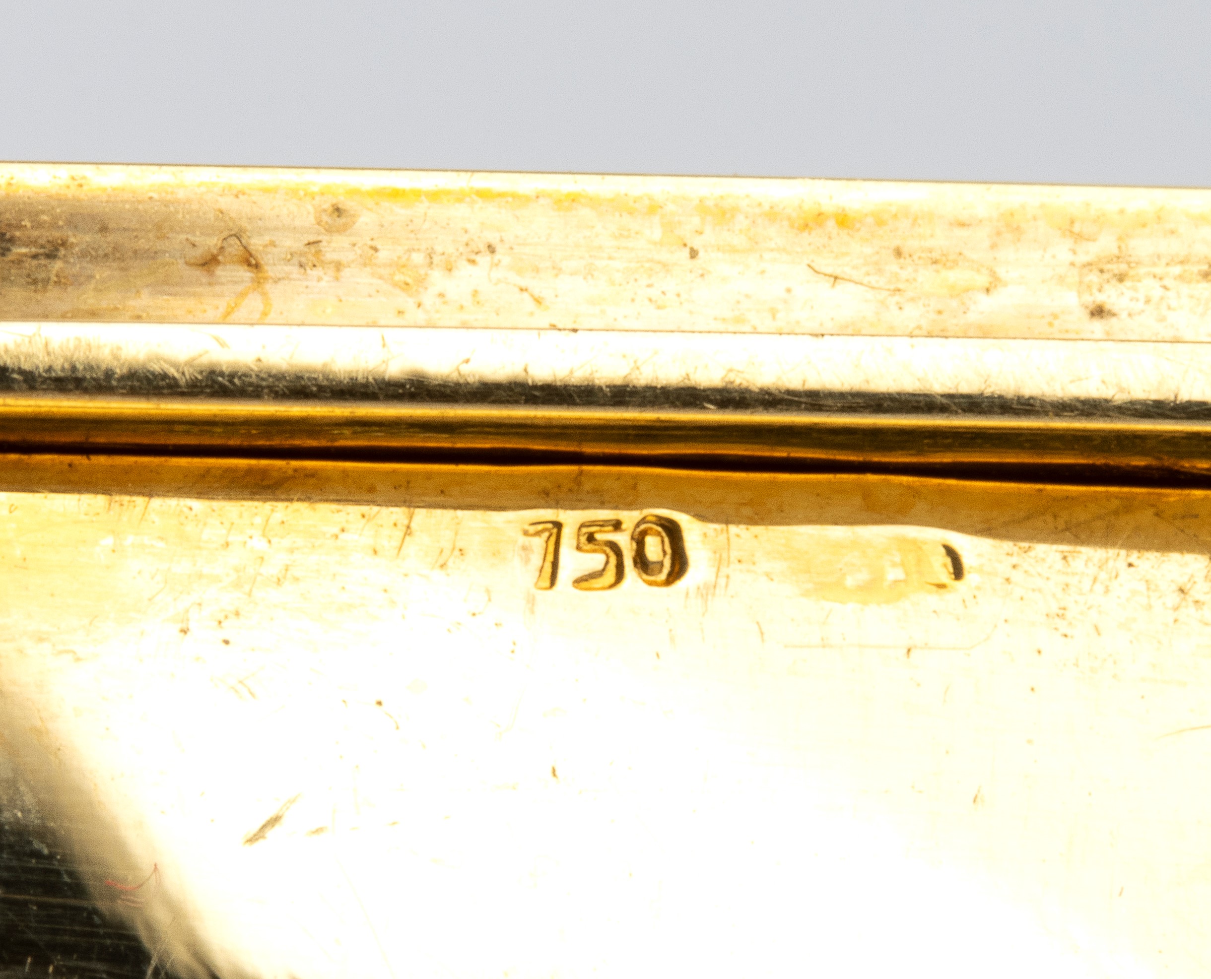 Oro giallo 18k con smalto verde, Scatola rettangolare da collezione (XX secolo)