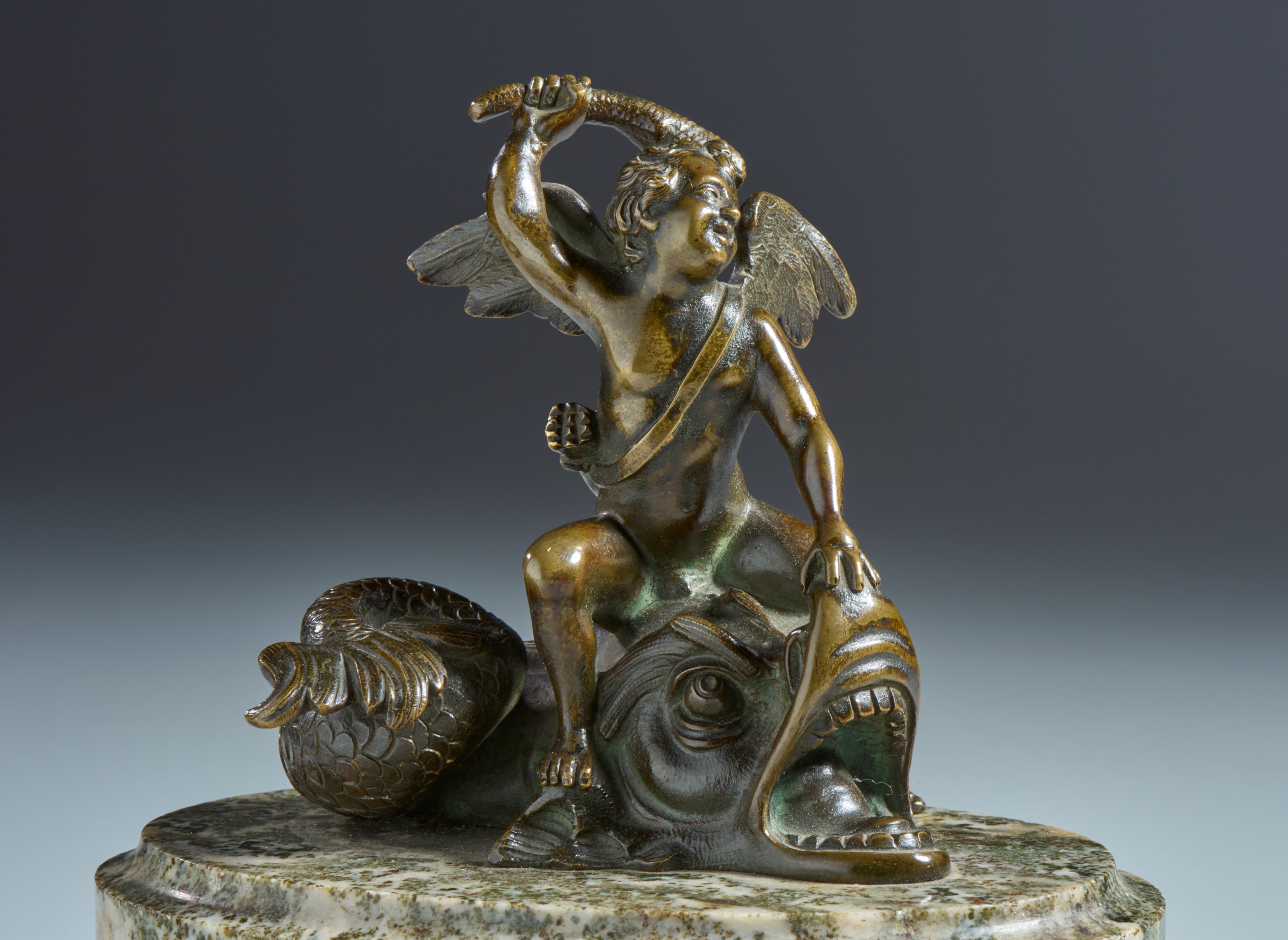 Amorino che cavalca un delfino. Francesco Fanelli (Firenze, 1577-Parigi ?, 1663) Scuola di. Proba...