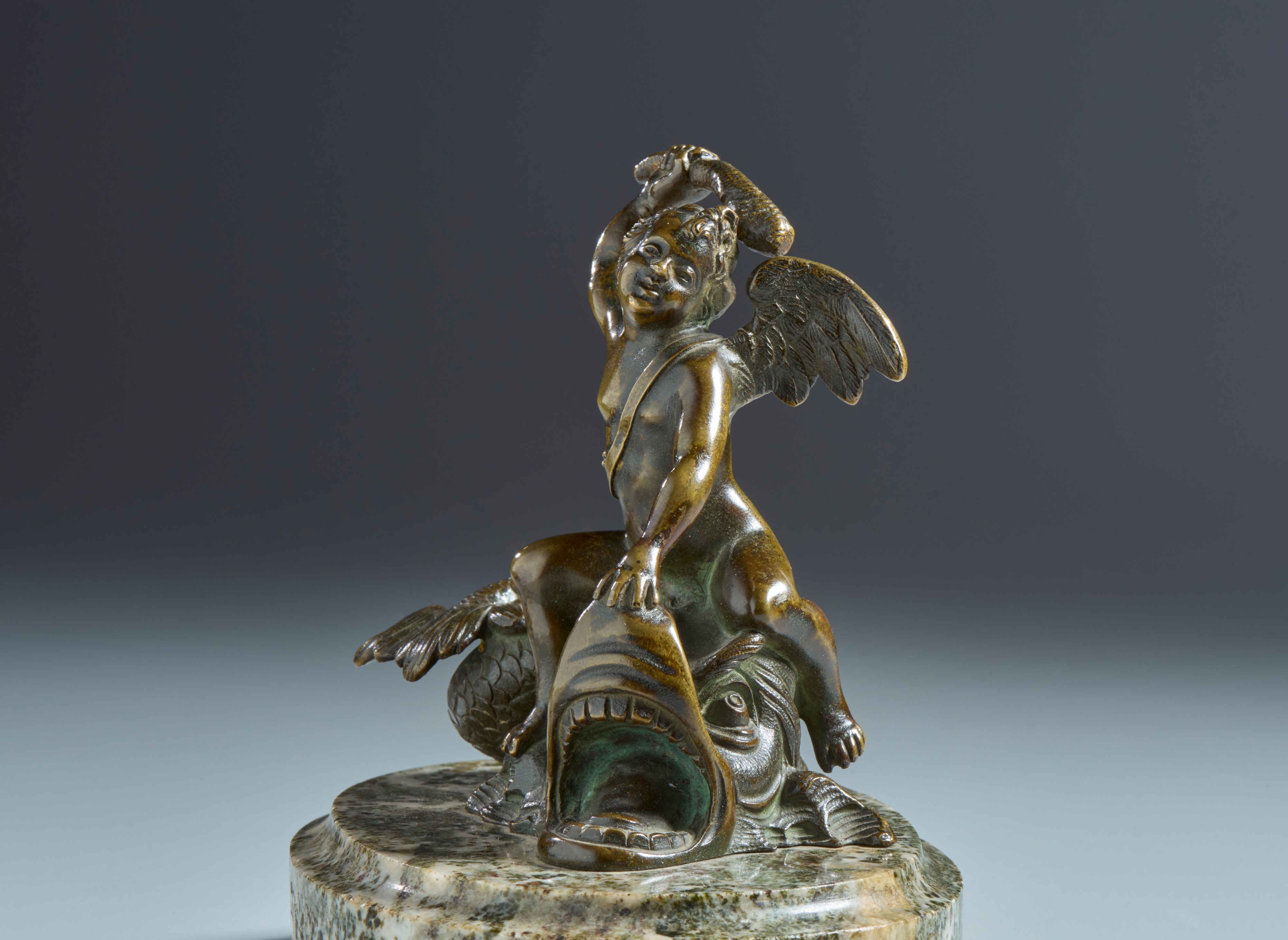 Amorino che cavalca un delfino. Francesco Fanelli (Firenze, 1577-Parigi ?, 1663) Scuola di. Proba...