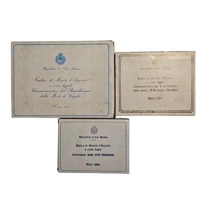 San Marino. Lotto di 3 Confezioni da Trittico 1981 (fdc), Dittico 1982 (proof), Dittico 1984 (fdc...
