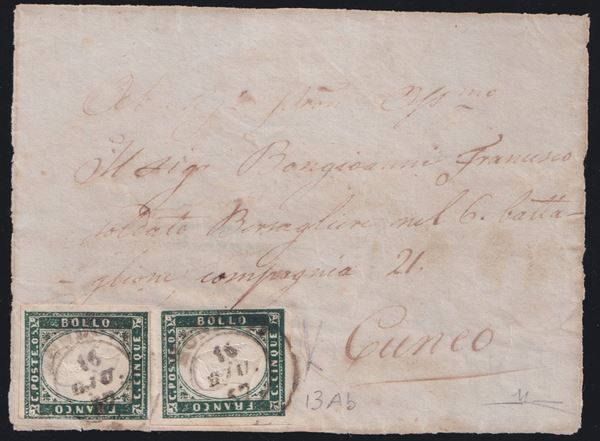 Sardinia - Postal History, Military Rate 5+5 cents.