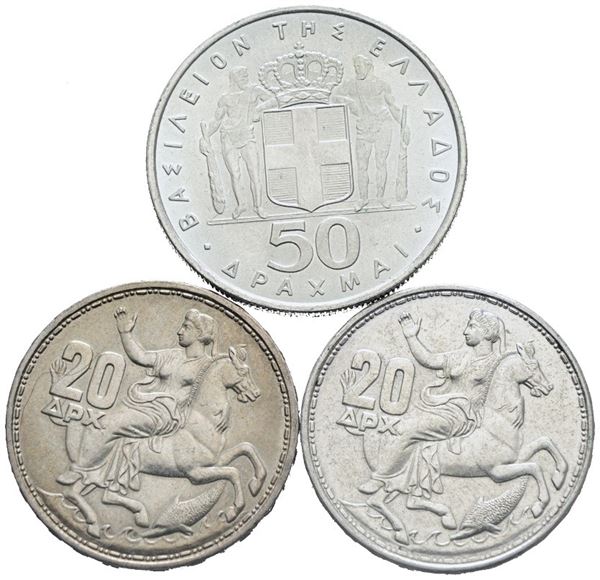 GRECIA. Lotto di 3 monete di cui 2 in argento. Conservazioni varie.