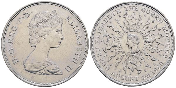 INGHILTERRA. Elisabetta II (1952-2022). 25 pence 1980. Cn. KM 921. qFDC