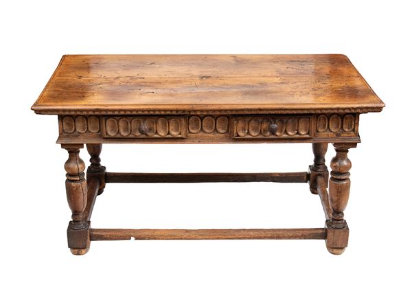 Renaissance-style coffee table with drawers
