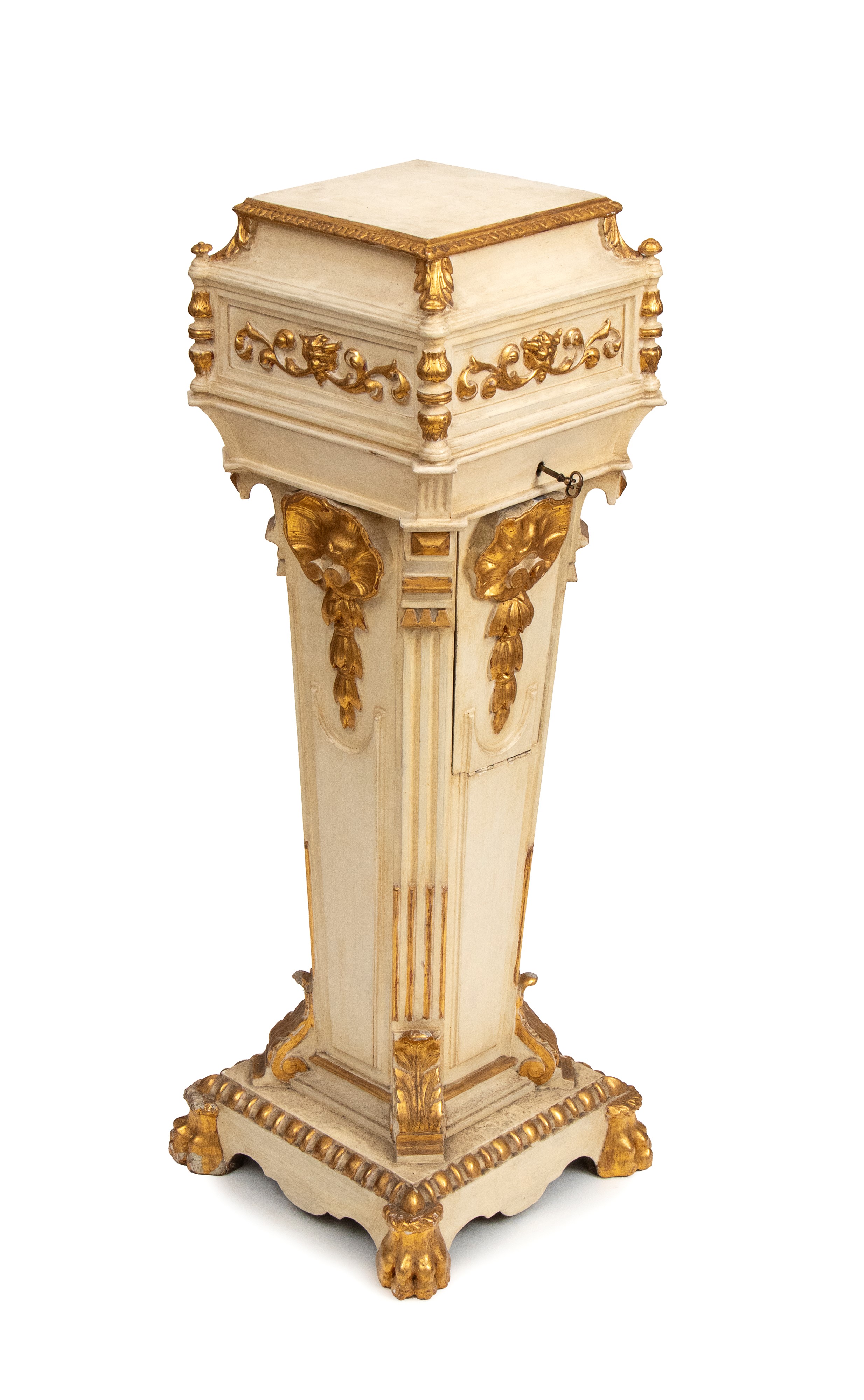 Colonna laccata e dorata in stile Luigi XVI, Italia, XX secolo