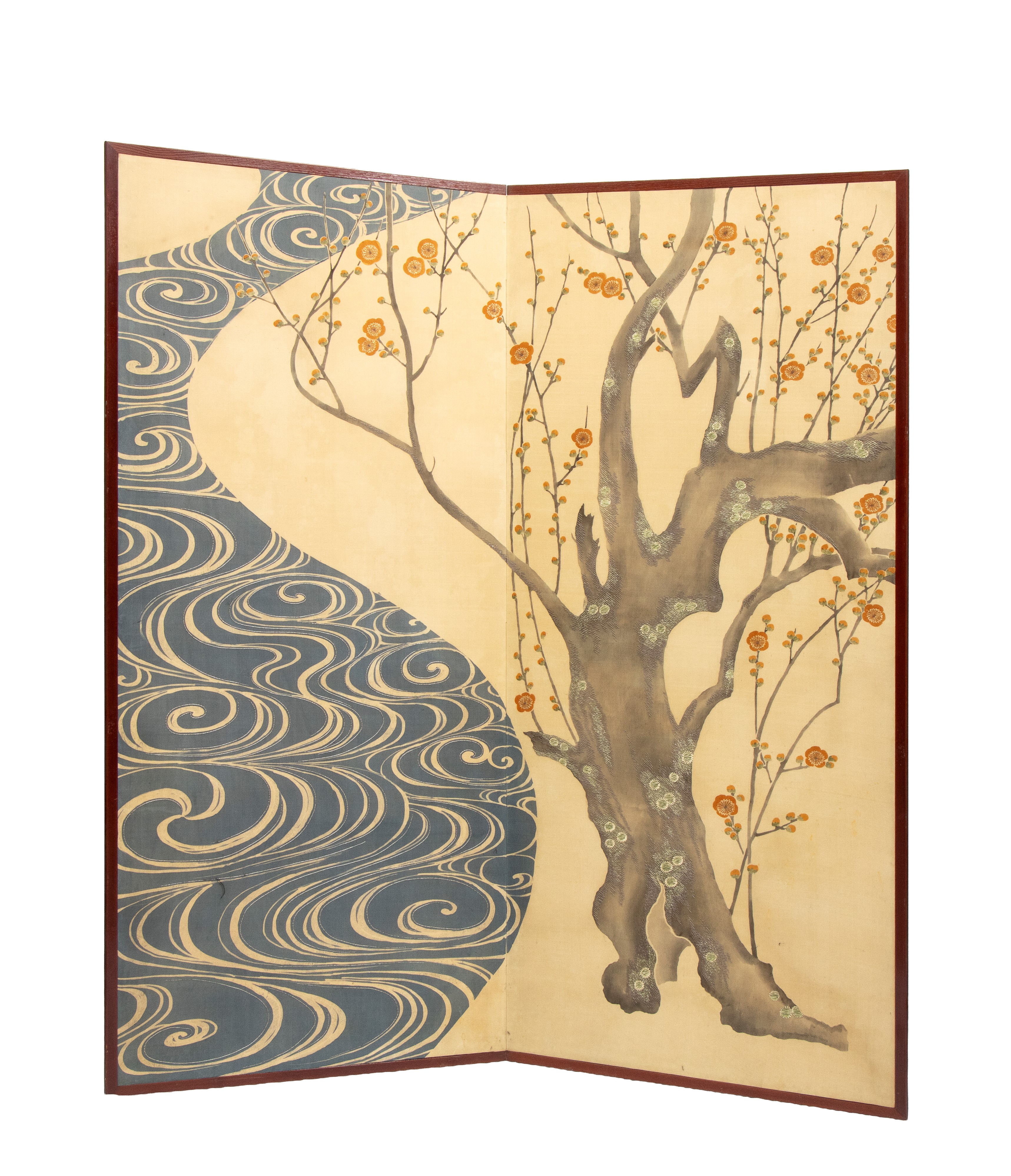 Coppia di Paraventi Byōbu