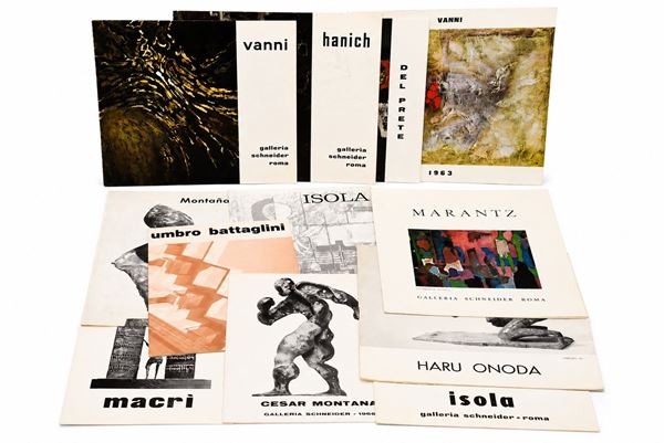 Galleria Schneider (12 depliant)  - Auction ART AND ARTISTS' BOOKS FROM THE MARIO PADOVAN'S LIBRARY - Bertolami Fine Art - Casa d'Aste