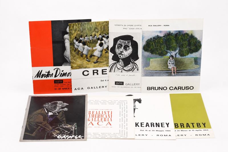 Aca Gallery, Roma, Otto depliant/opuscoli (1963–1964)