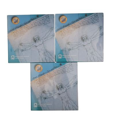Repubblica Italiana. Lotto di 3 Serie Divisionali Euro 2003 con 5 Euro Argento. Fdc