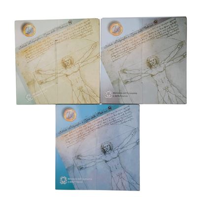 Repubblica Italiana. Lotto di 3 Serie Divisionali Euro 2003-2004-2005 con 5 Euro Argento. Fdc