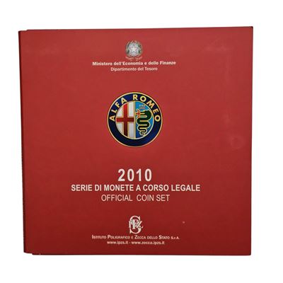 Repubblica Italiana. Serie Divisionale Euro 2010, con 5 Euro in Argento. Fdc