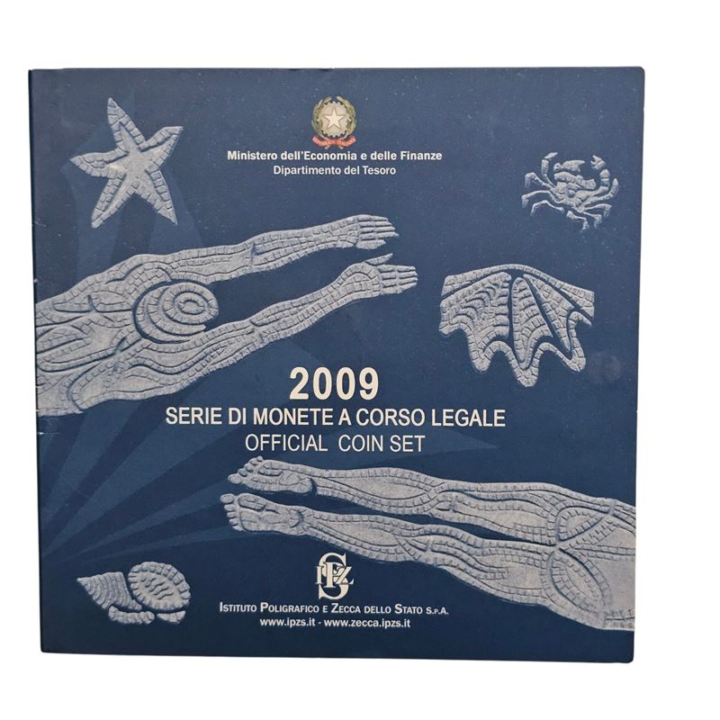 Repubblica Italiana. Serie Divisionale Euro 2009, con 5 Euro in Argento. Fdc