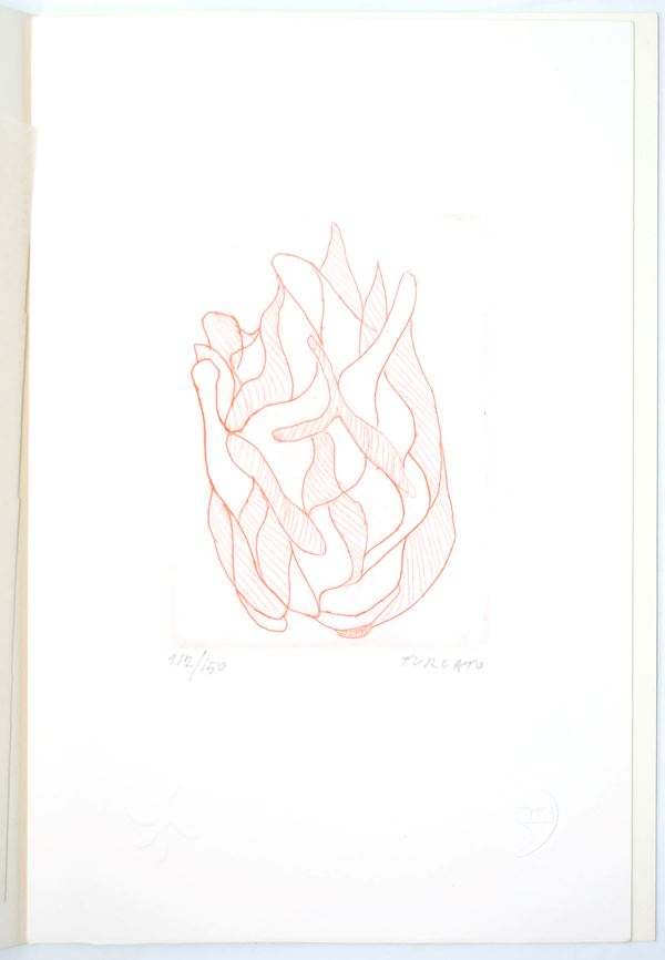 [Acquaforte Firmata Turcato] Mazzariol, Giuseppe: Discorso su Giulio Turcato, 1990