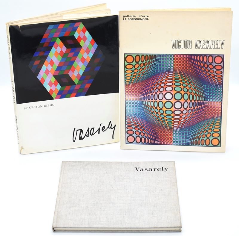 Gaston Diehl, Vasarely; Werner Spies, Victor Vasarely; Catalogo di mostra su Victor Vasarely (3 v...