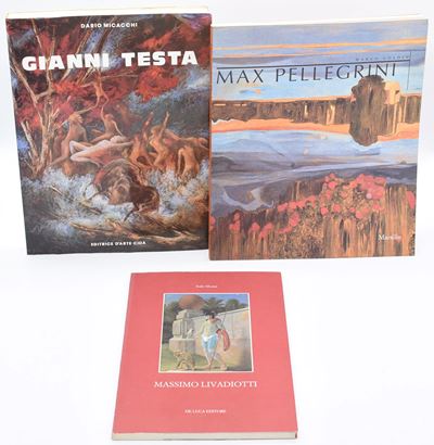 Monografie di artisti italiani contemporanei, brossura editoriale (3 volumi)