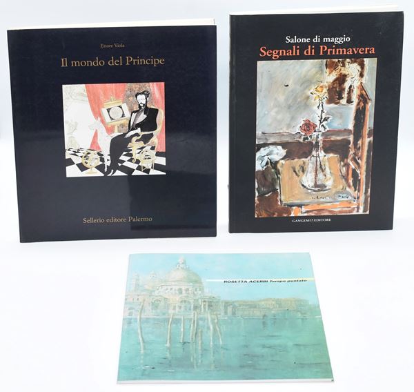 Cataloghi italiani d’arte contemporanea e mostre recenti (3 volumi)