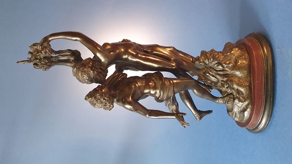 Apollo e Dafne.  Dal modello di Gianlorenzo Bernini (Napoli, 1589-Roma, 1680). Bronzo con patina trasparente nocciola, XIX secolo.  Marchio di fonderia francese.