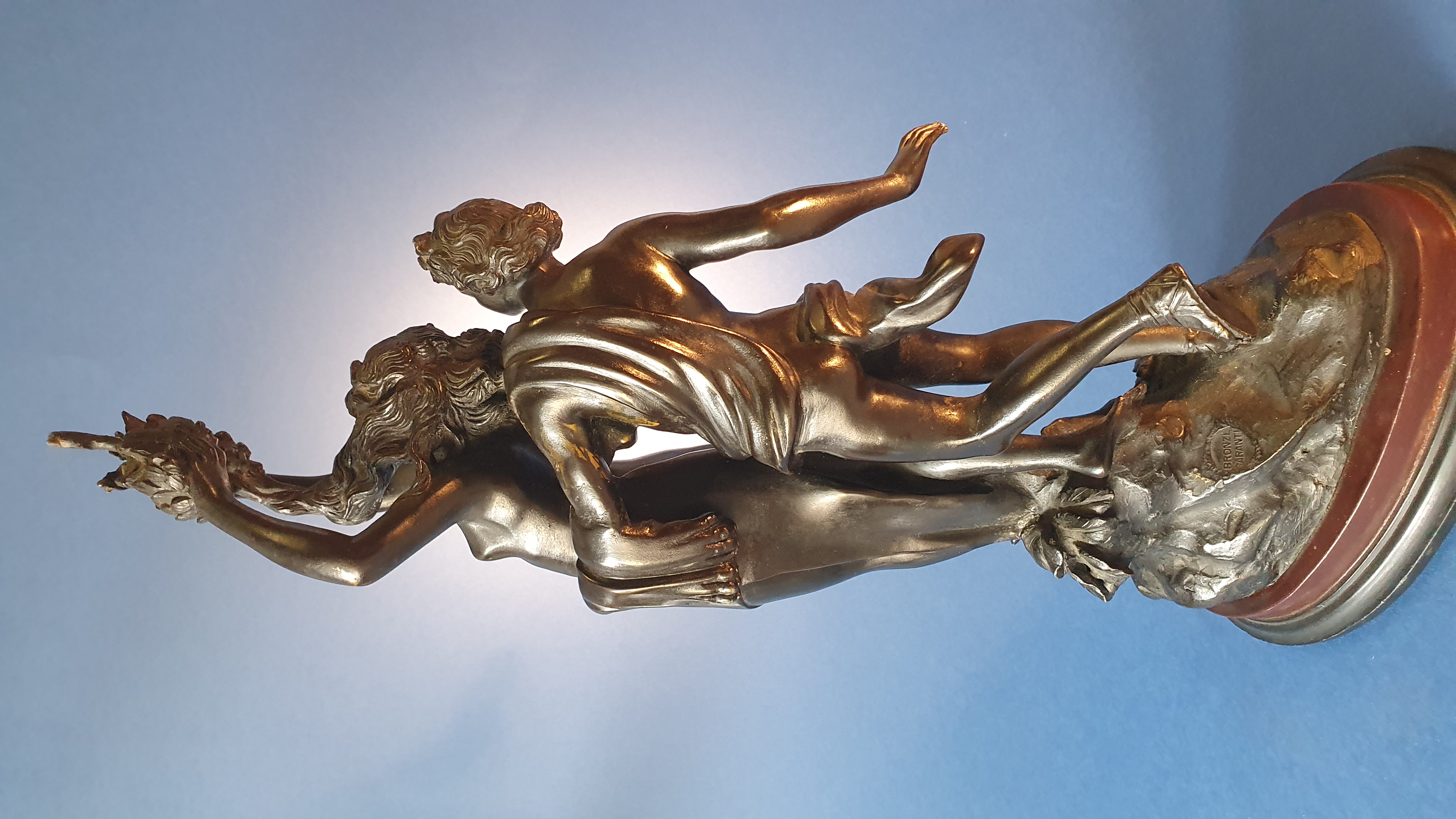 Apollo e Dafne. Dal modello di Gianlorenzo Bernini (Napoli, 1589-Roma, 1680). Bronzo con patina t...