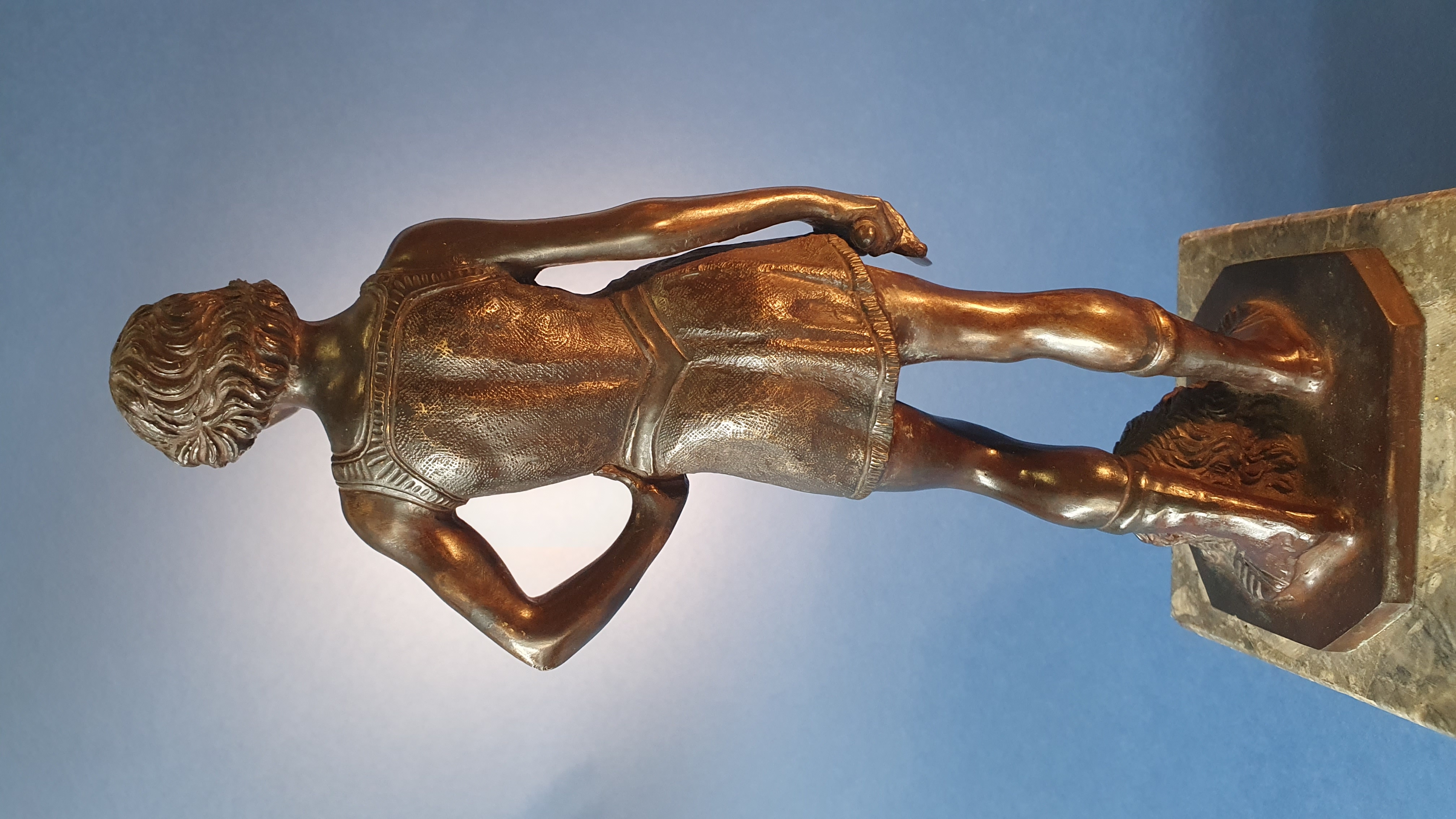 David. Dal modello del Verrocchio. Fonderia toscana. Bronzo patinato nero. XIX secolo.