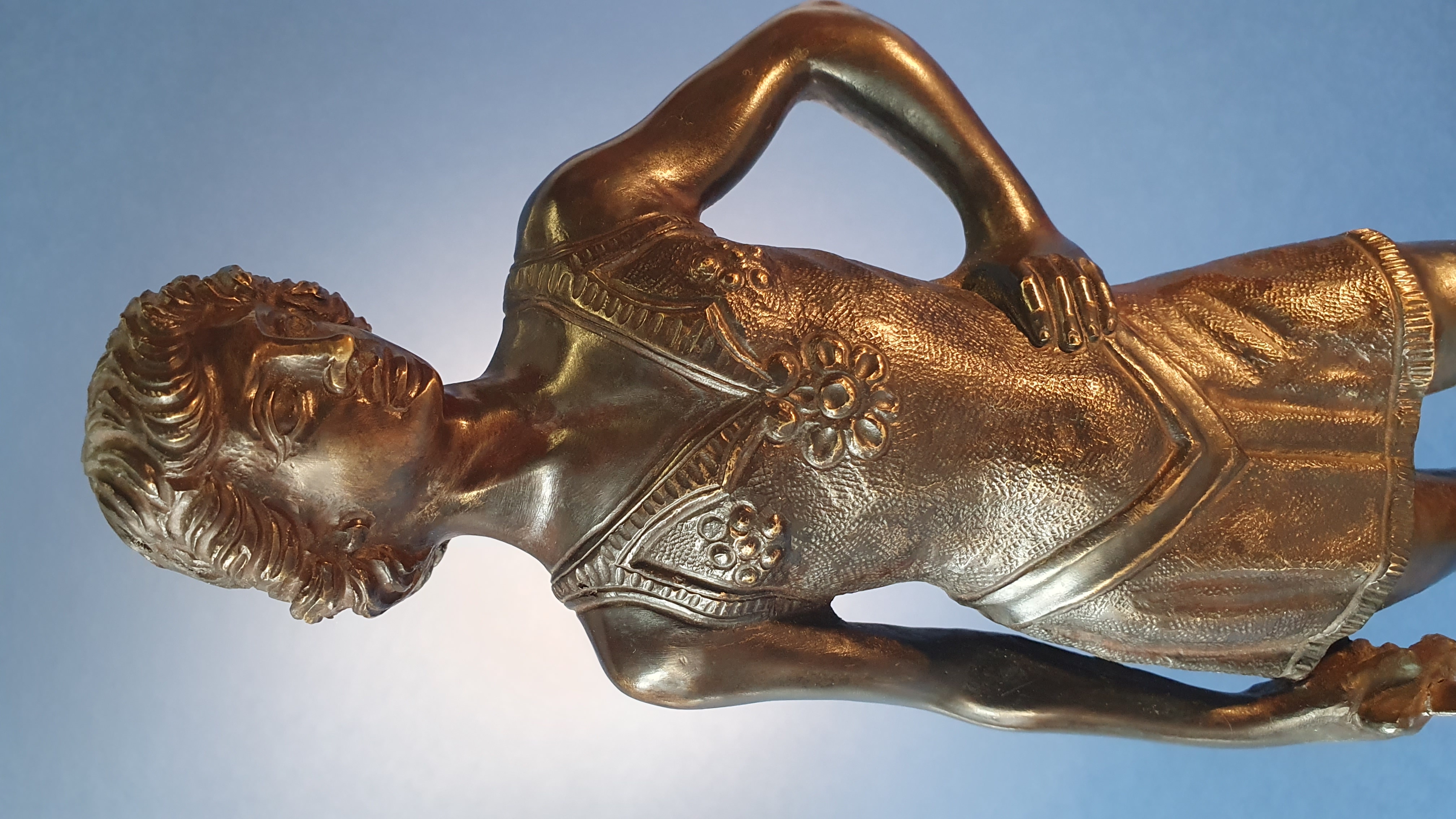 David. Dal modello del Verrocchio. Fonderia toscana. Bronzo patinato nero. XIX secolo.