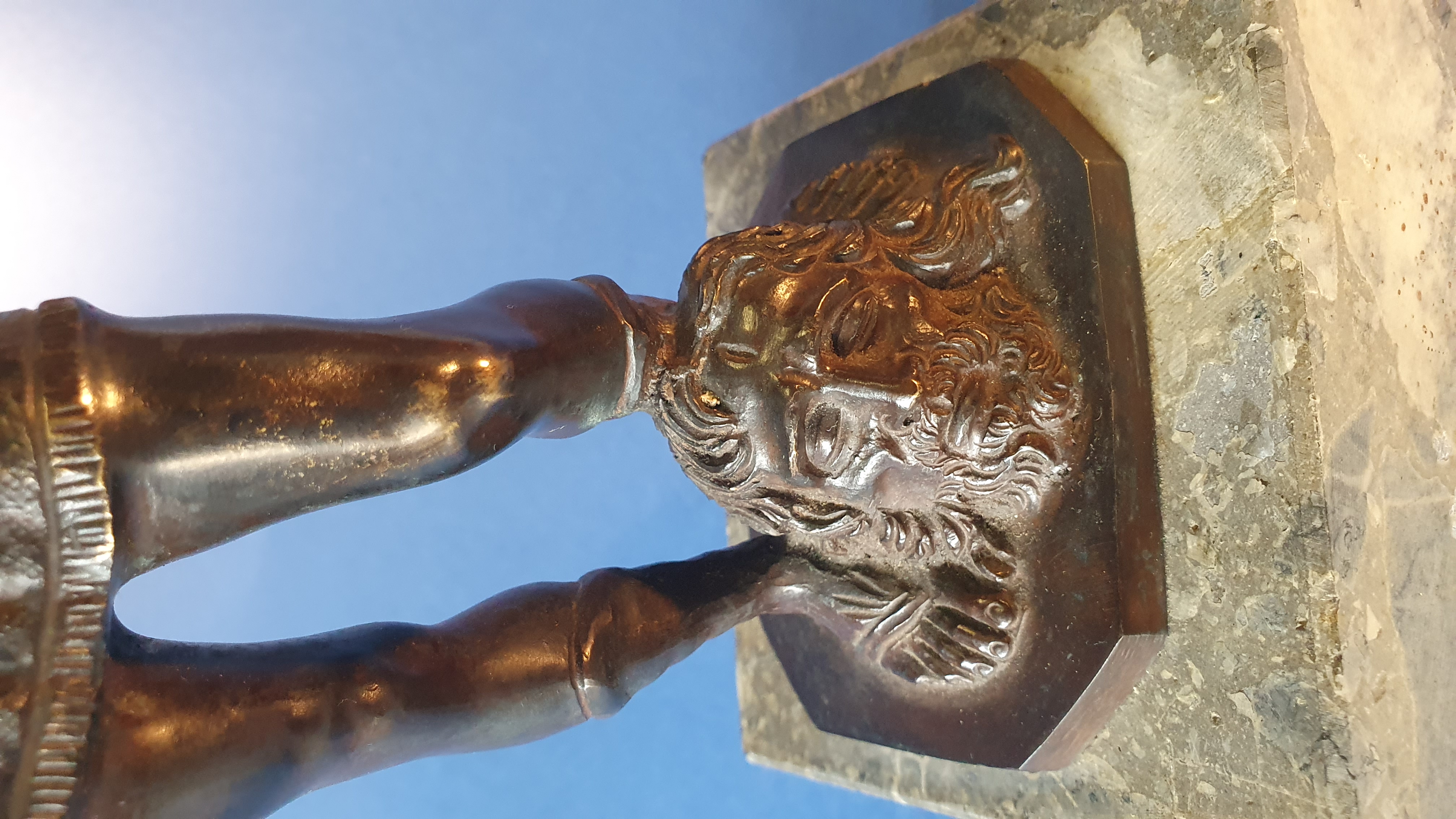 David. Dal modello del Verrocchio. Fonderia toscana. Bronzo patinato nero. XIX secolo.