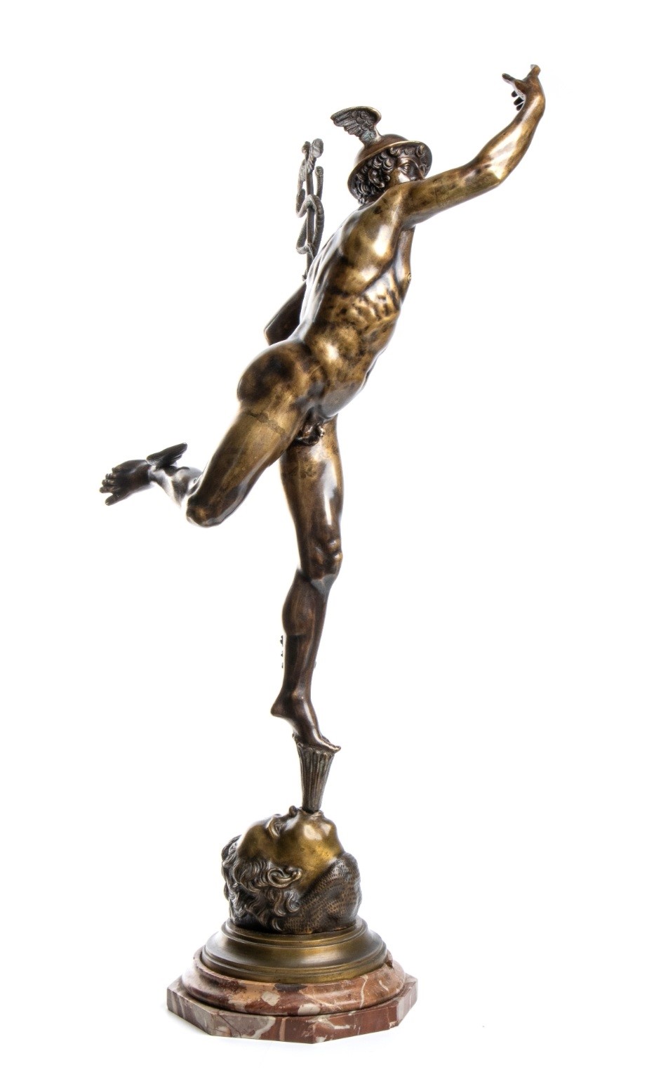 Mercurio volante. Dal modello di Giambologna (Douai, 1529- Firenze, 1608). XVIII-XIX secolo. Bron...