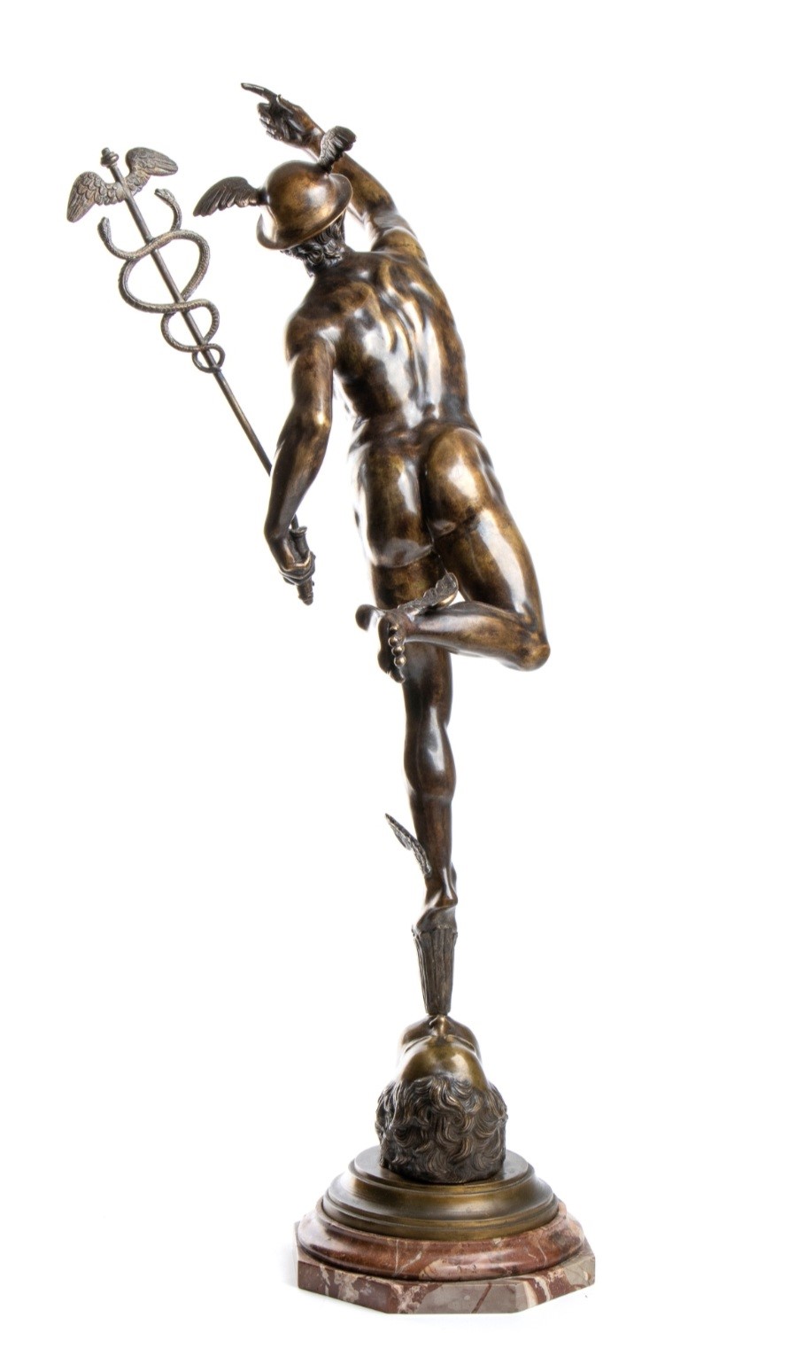 Mercurio volante. Dal modello di Giambologna (Douai, 1529- Firenze, 1608). XVIII-XIX secolo. Bron...