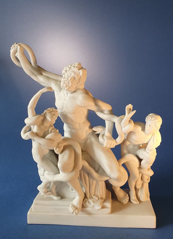 Laocoon. From the archaeological model. 19th century. Biscuit.