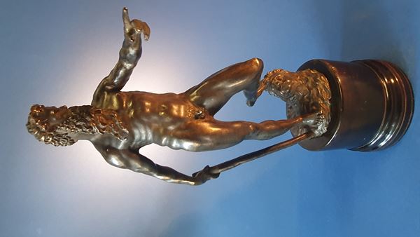 Nettuno. Da Giambologna. XIX secolo. Bronzo patinato nero.