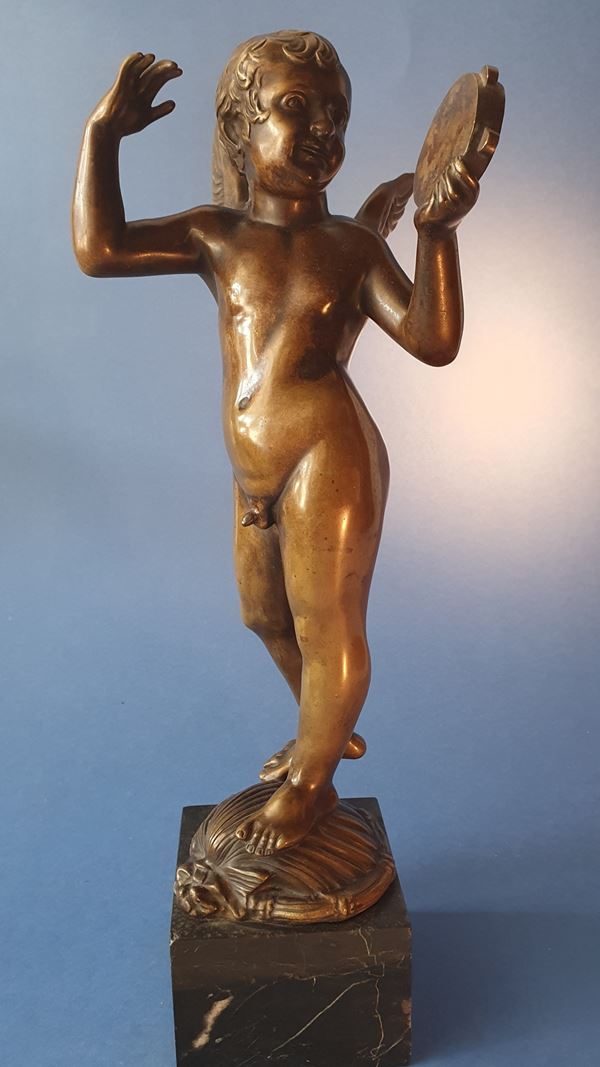 Spiritello. Dal modello di Donatello. Anonima fonderia, XIX secolo.  Bronzo, patina trasparente nocciola.