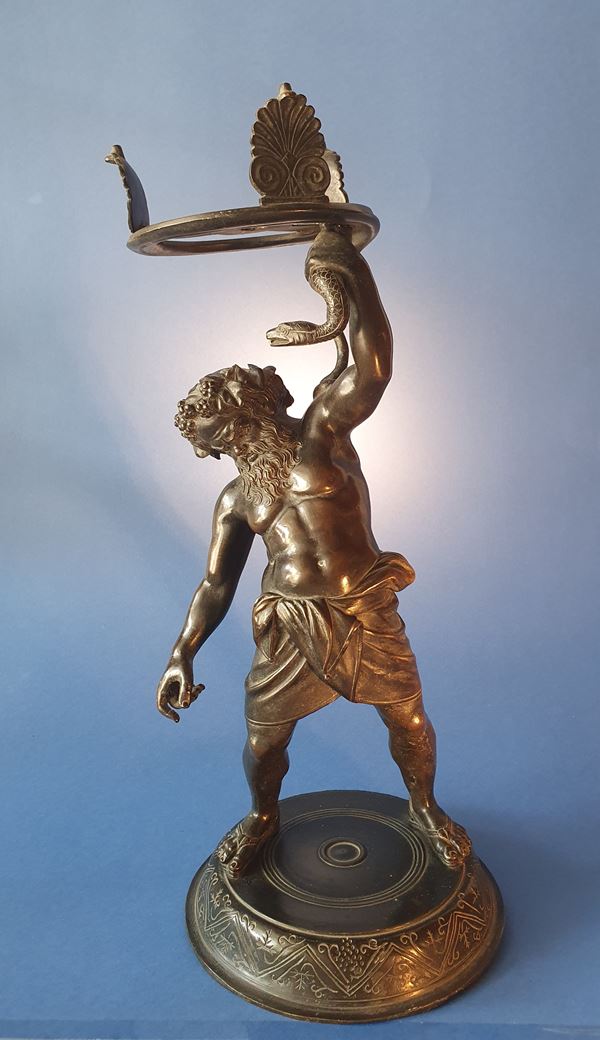 Silenus. Chiurazzi Foundry, Naples, 19th century. Bronze with black patina.