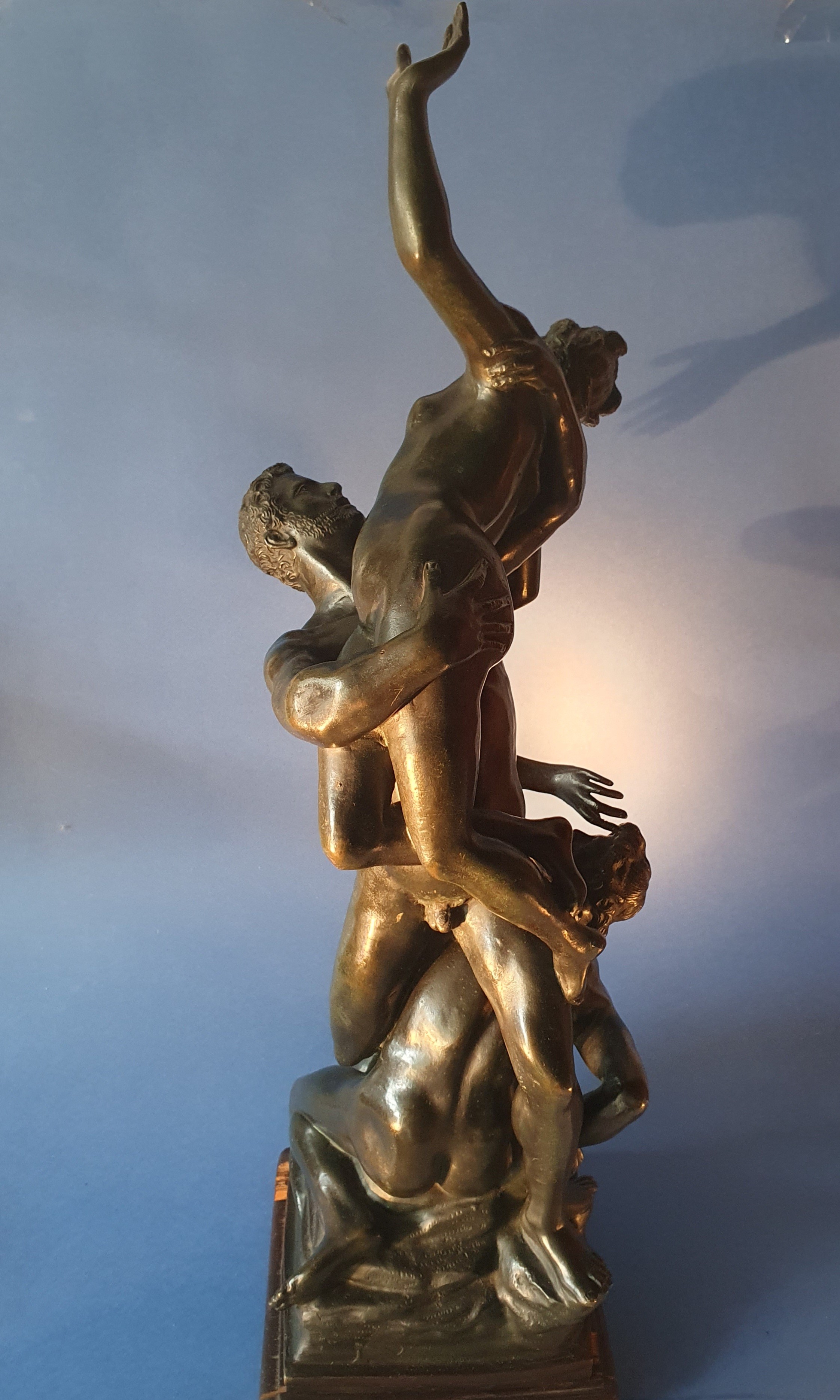 Ratto delle Sabine. Dal modello di Giambologna. Periodo Neoclassico. XVIII-XIX secolo. Bronzo pat...
