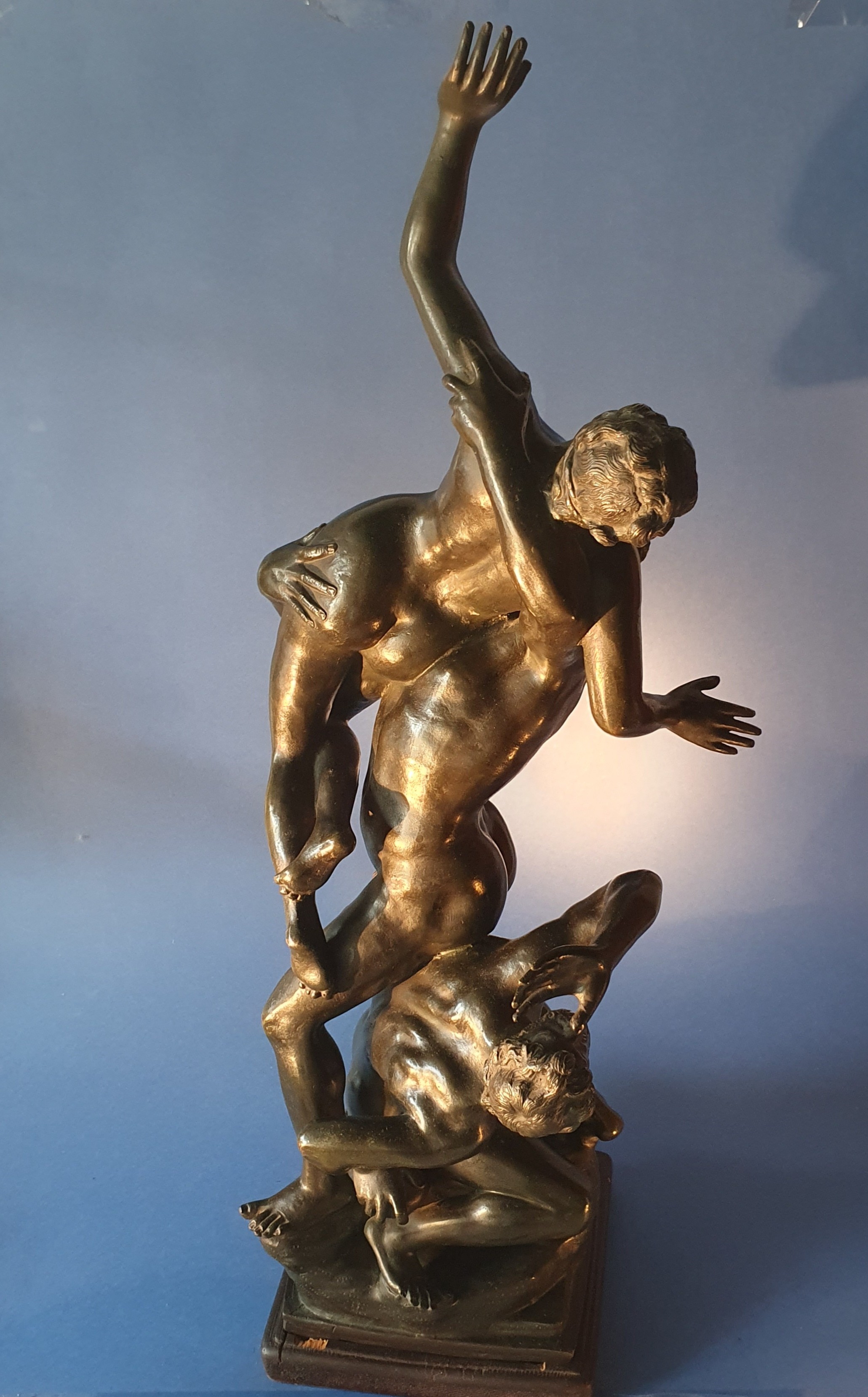 Ratto delle Sabine. Dal modello di Giambologna. Periodo Neoclassico. XVIII-XIX secolo. Bronzo pat...