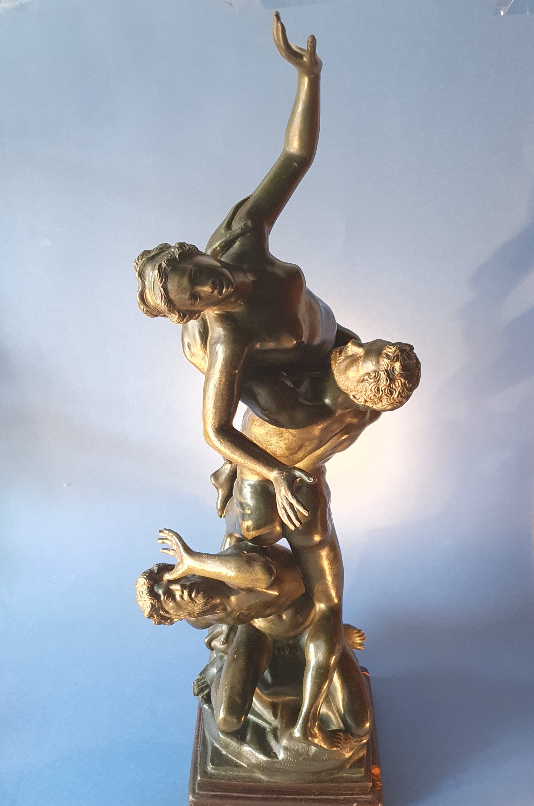 Ratto delle Sabine. Dal modello di Giambologna. Periodo Neoclassico. XVIII-XIX secolo. Bronzo pat...