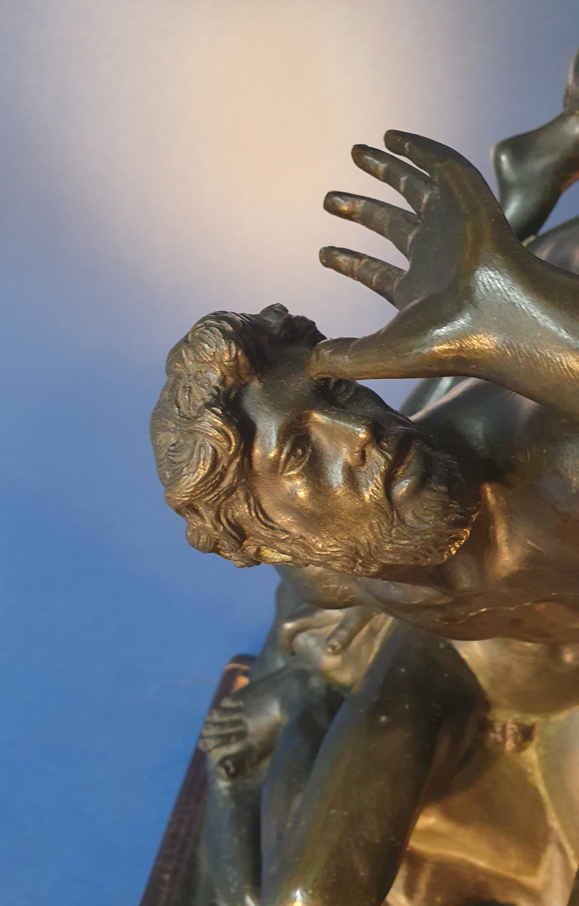 Ratto delle Sabine. Dal modello di Giambologna. Periodo Neoclassico. XVIII-XIX secolo. Bronzo pat...