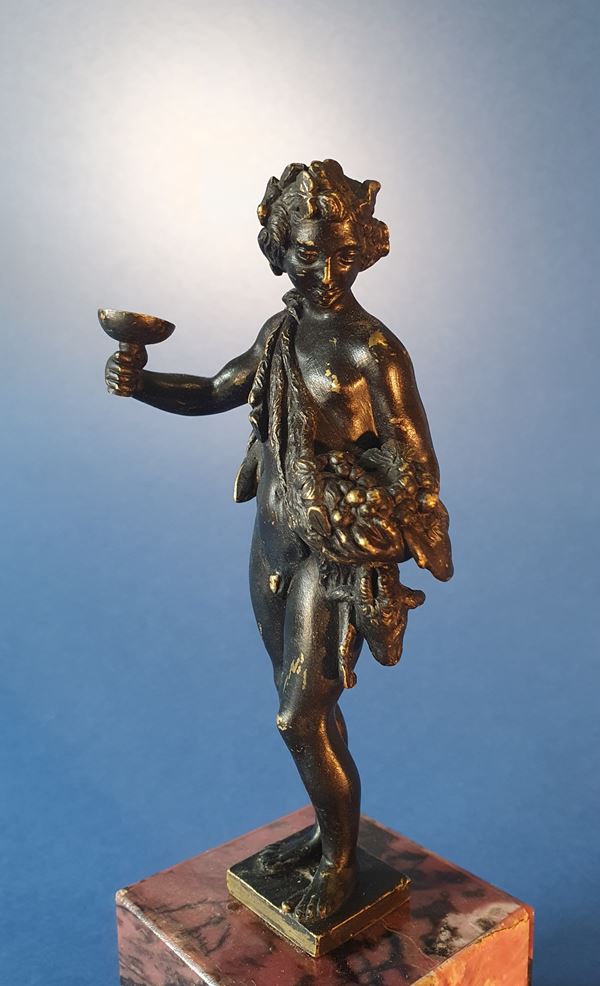 Bacchus. 18th-19th century. Black bituminous patina.
