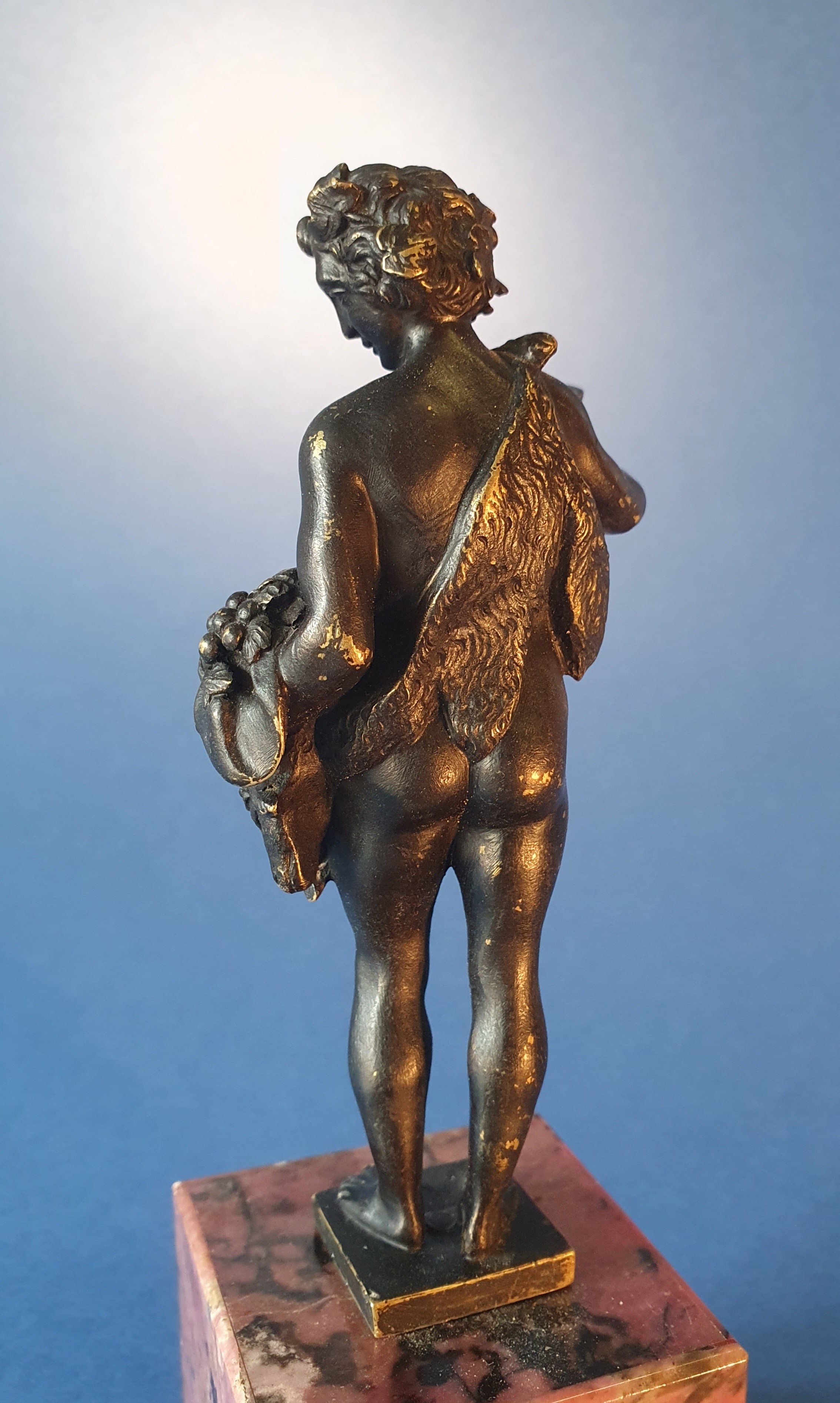 Bacco. XVIII-XIX secolo. Patina nera bituminosa.