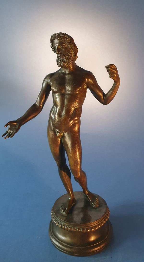 Giove. Da modello archeologico. Bronzo patinato nero.  XIX secolo.