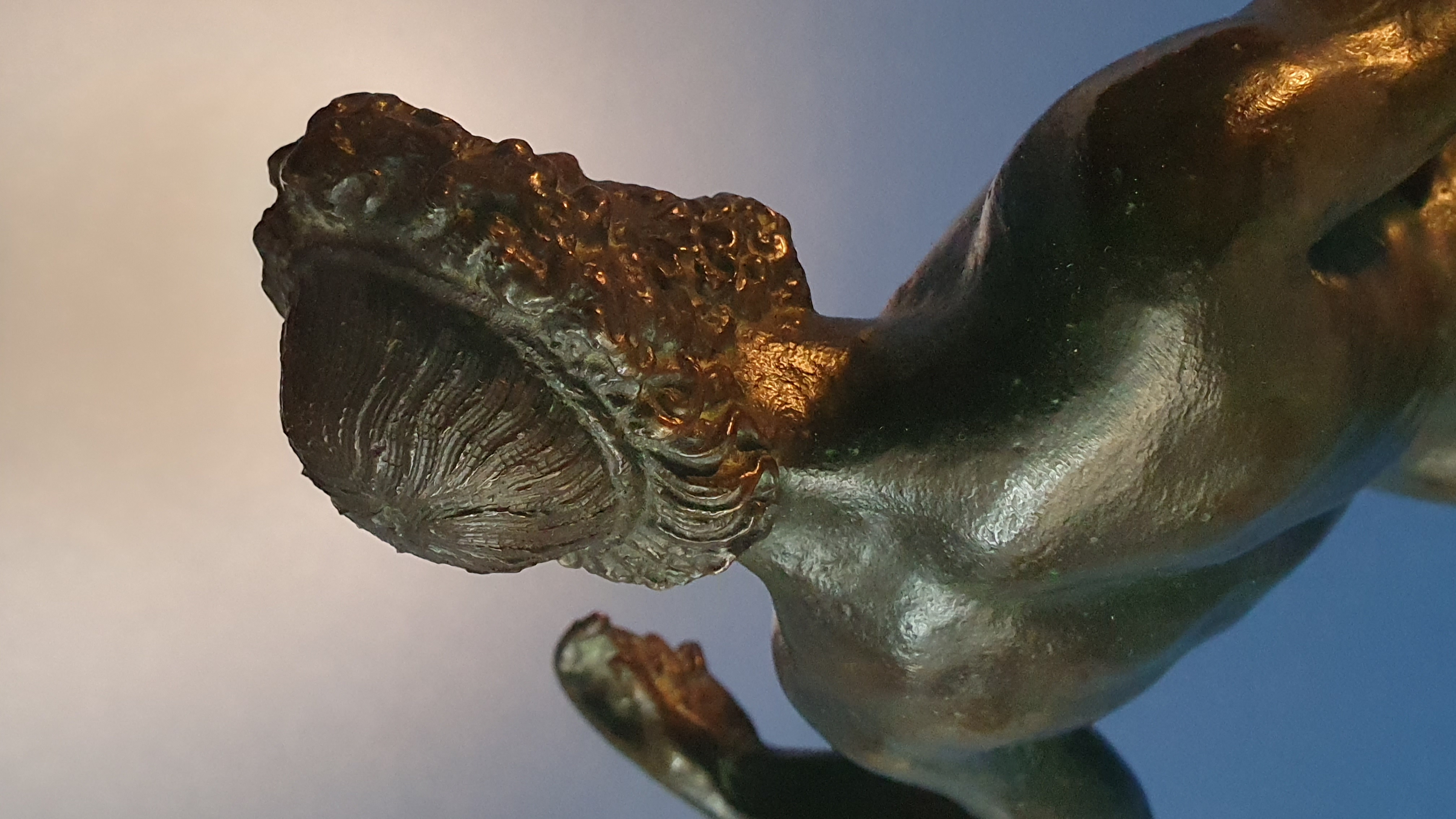 Giove. Da modello archeologico. Bronzo patinato nero. XIX secolo.