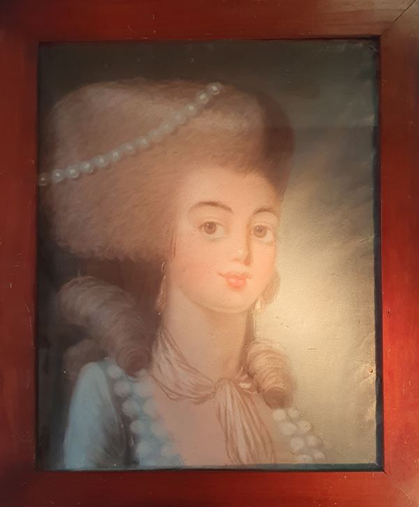 Two caricature portraits. Pastel on paper. France, 18th century. 