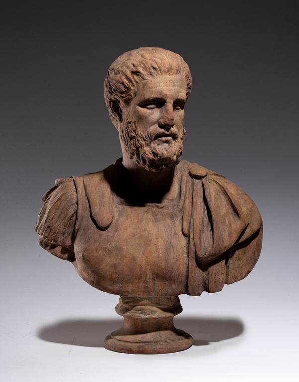 Terracotta bust of a man