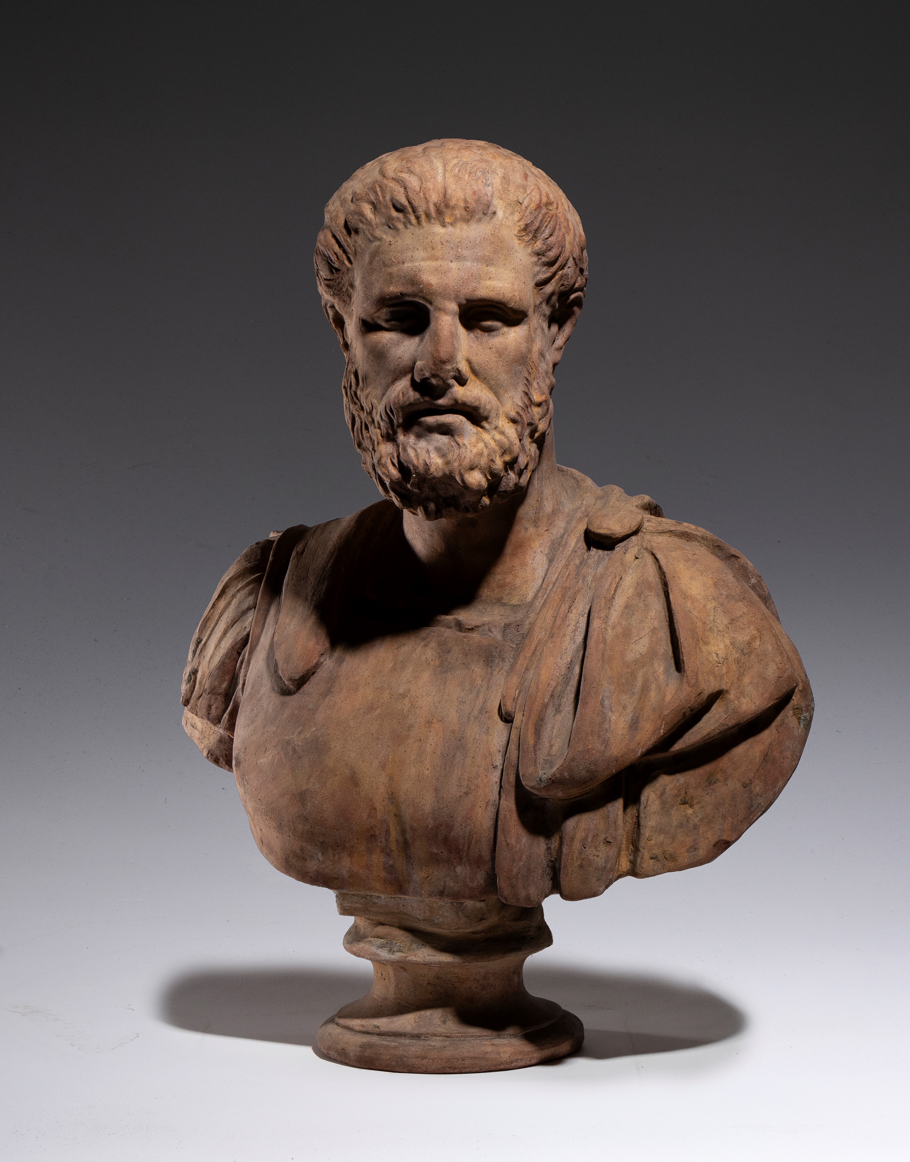 Busto maschile, terracotta, XVIII secolo