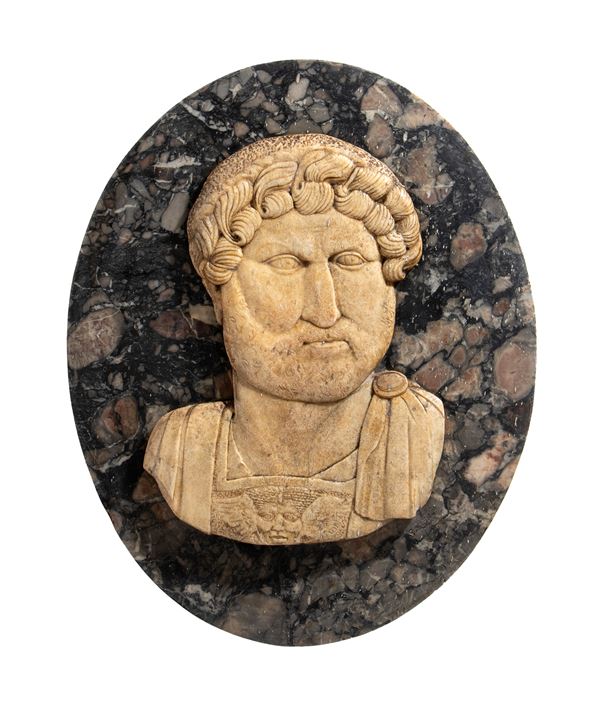 Marble bas-relief depicting Emperor Hadrian