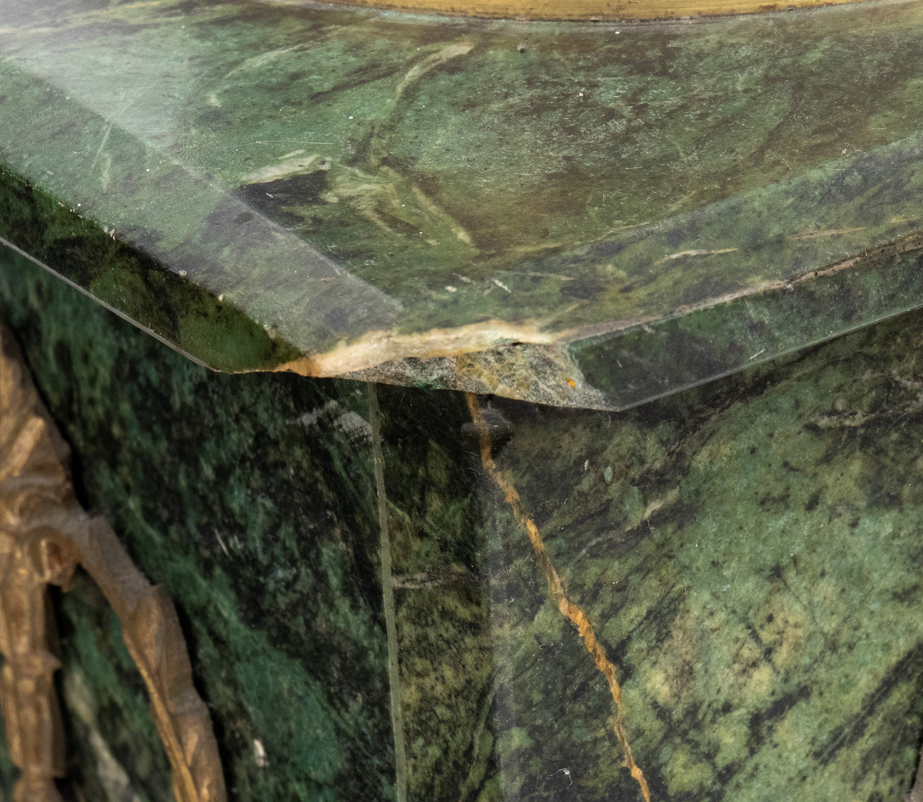 XIX secolo, Coppia di colonne in marmo verde