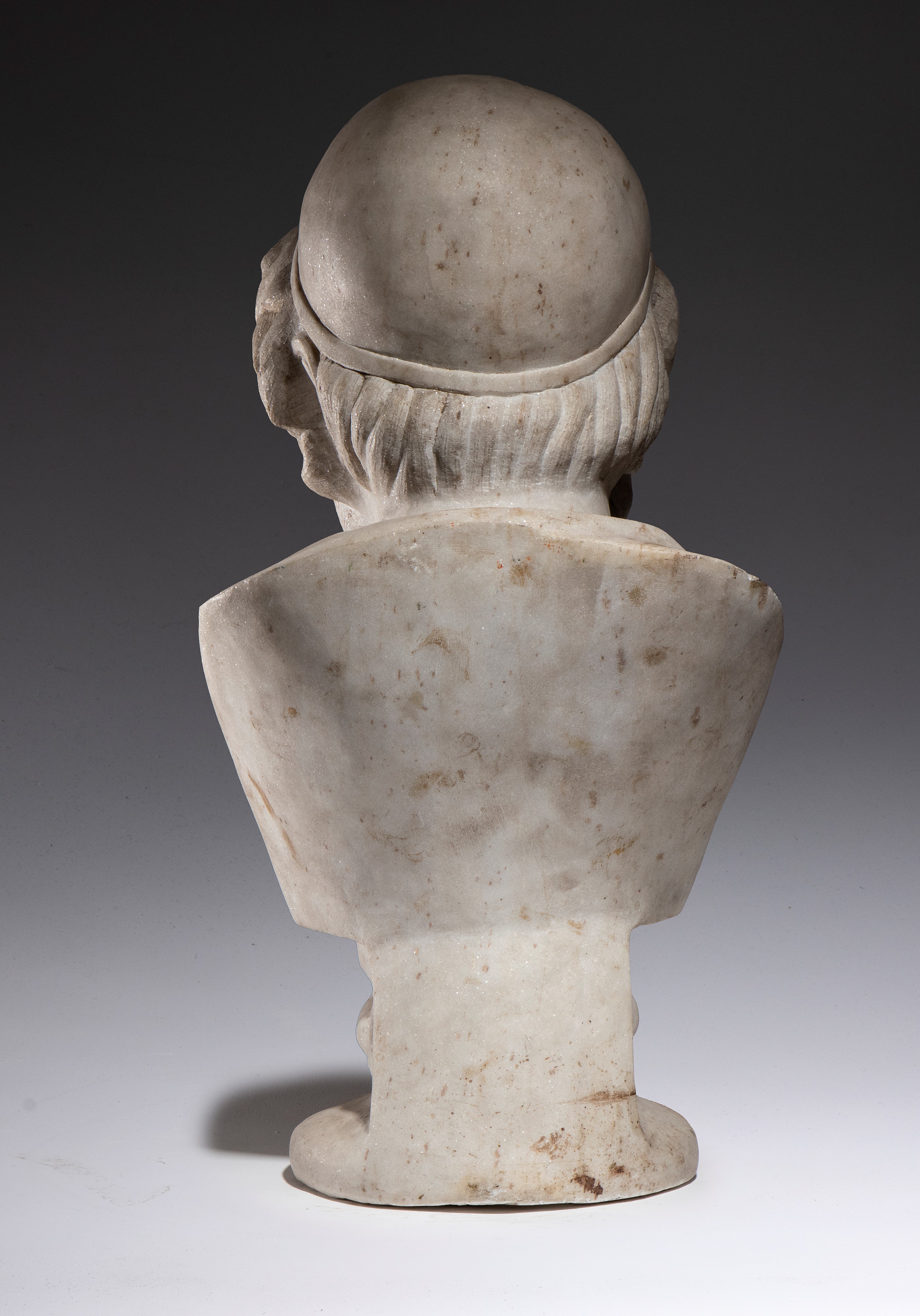 Busto di filosofo greco (Omero?), marmo bianco, XVIII secolo