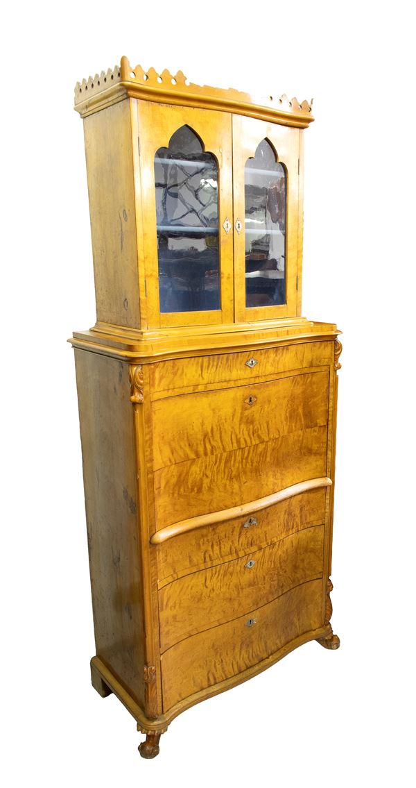 Biedermeier Double-Body Secretary Desk 