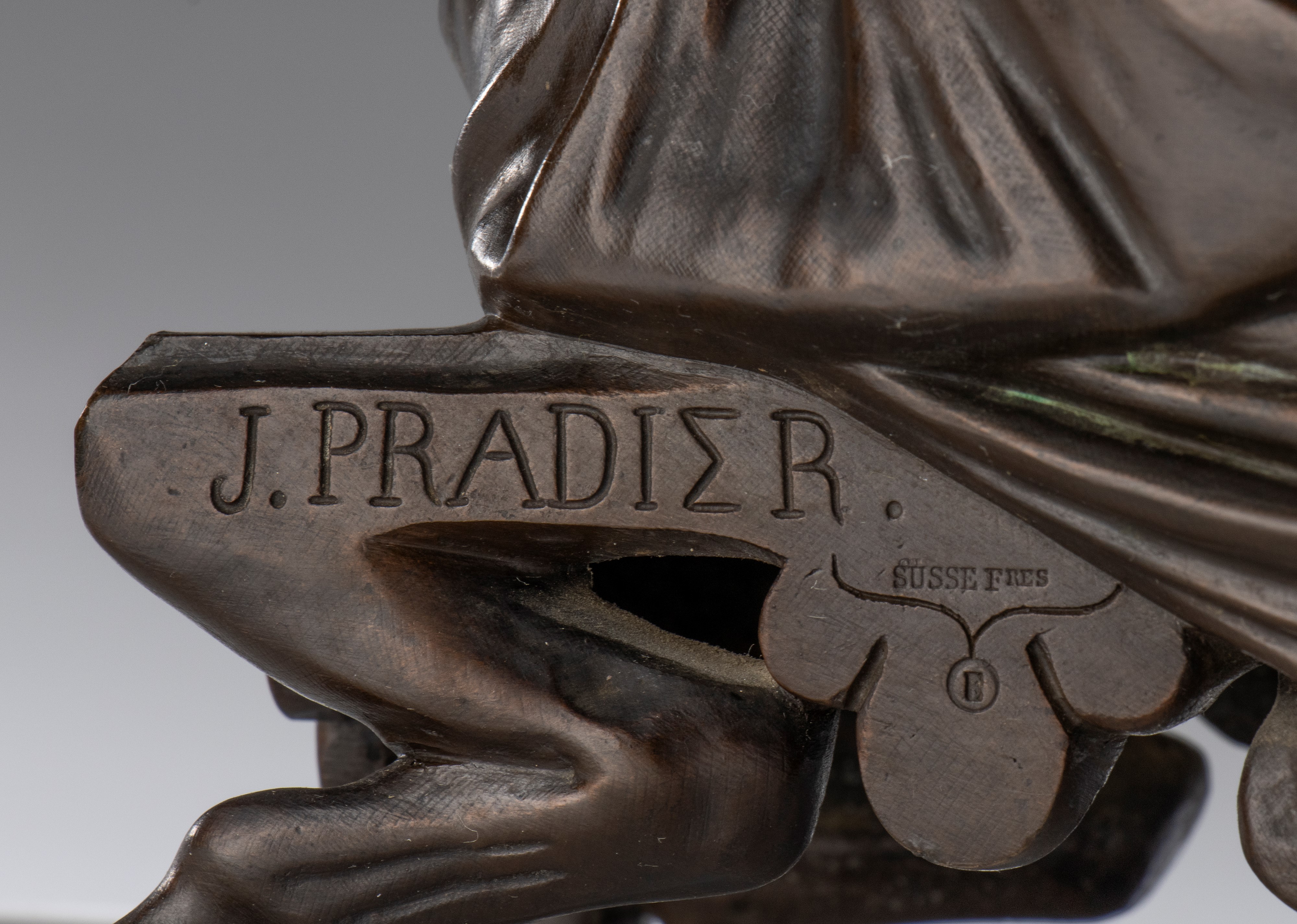 James Pradier - Saffo, scultura in bronzo (Francia, XIX secolo)