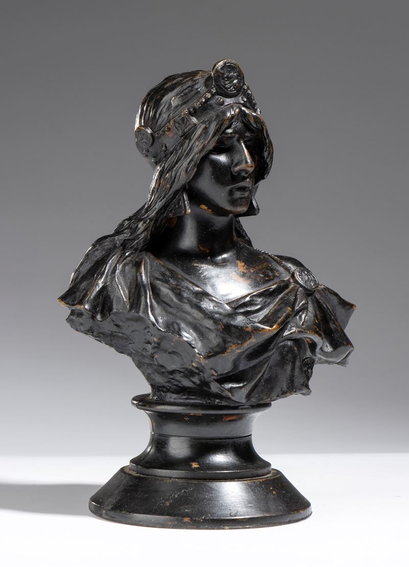 Emmanuel Villanis - Busto in terracotta raffigurante «La Sibylle»